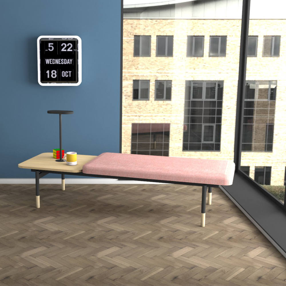 Jetty seating Bench with Table in modern office space